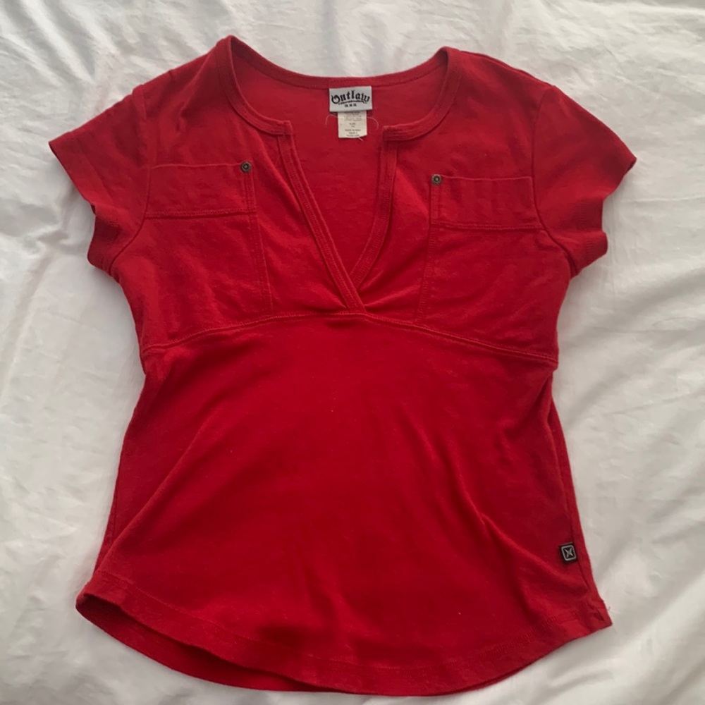 Outlaw vintage Y2K 90s Red Top
